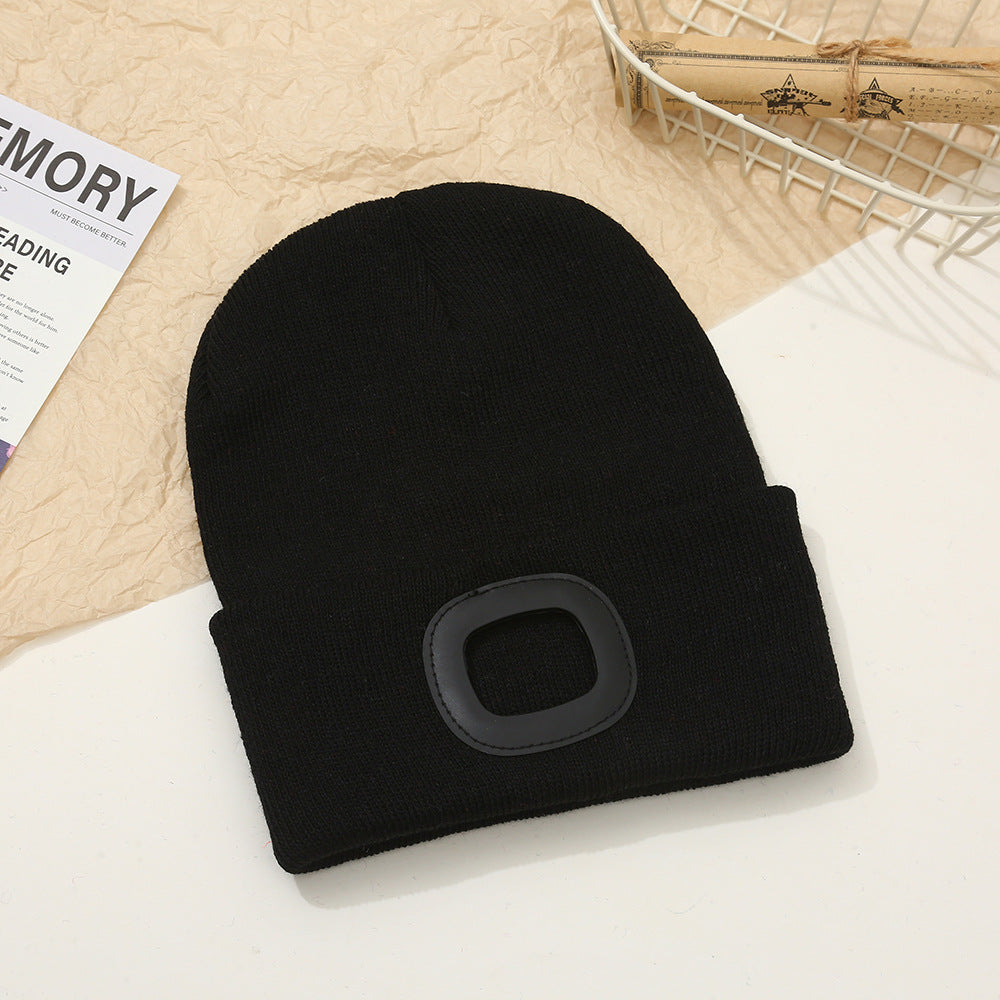 Wholesale Outdoor Windproof Earmuffs Night Riding Light Knitted Hat