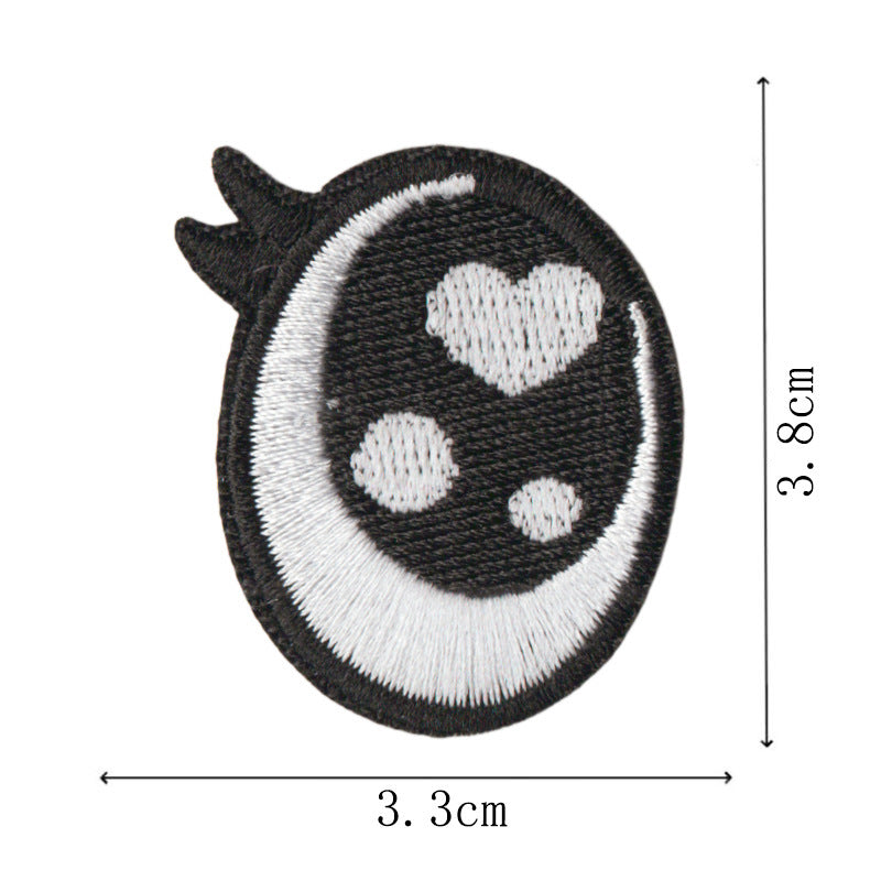 Wholesale Embroidered Cartoon Eye Patches Iron On DIY Decorative Accent For Towels Clothing Craft Supply