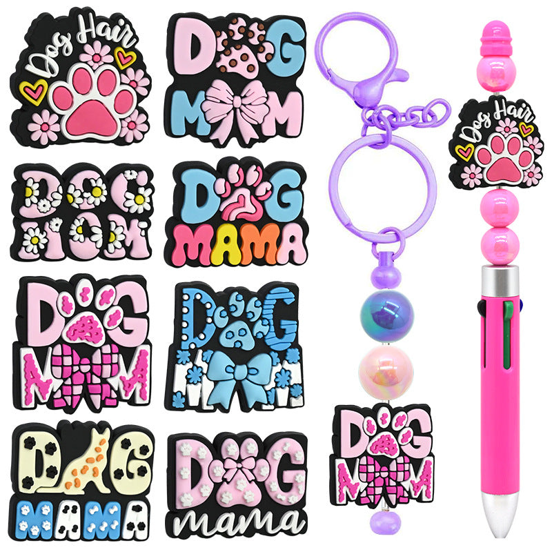 Wholesale Random 100pcs Pet Dog Phrases Letter Beads  Focal Beads