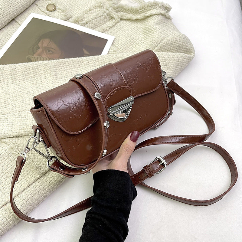 Wholesale PU Lock Buckle Lifting Diagonal Cross Bag