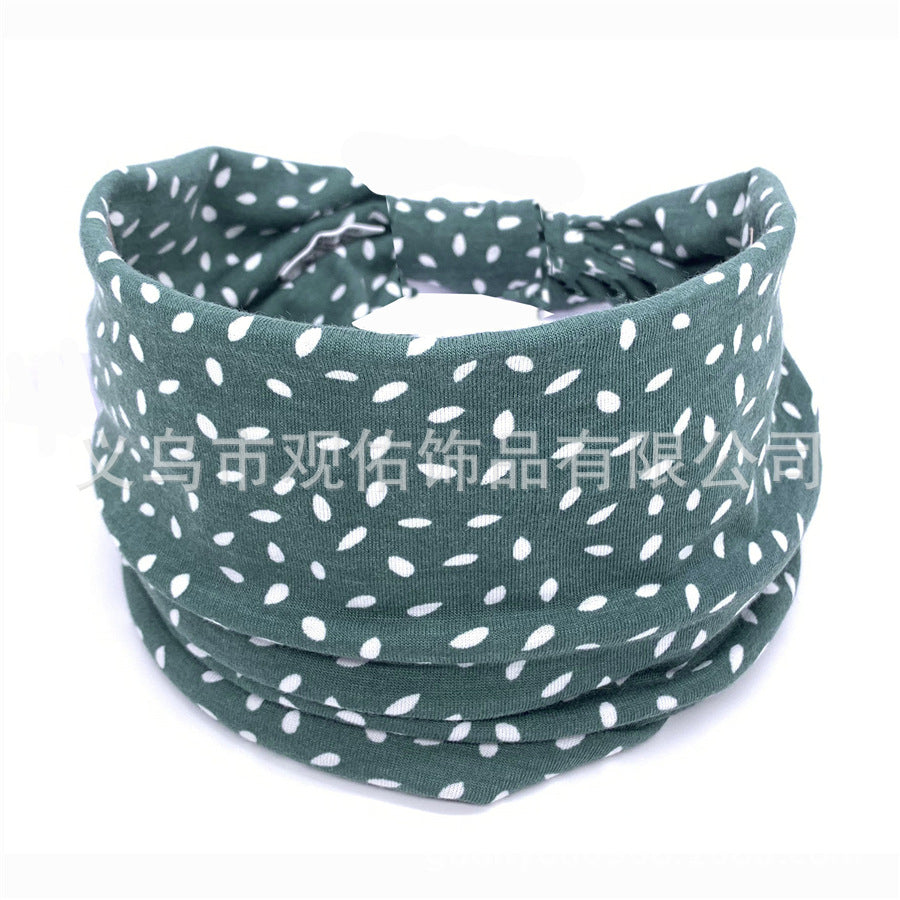 Wholesale Printed Women's Wide-brimmed Sports Women's Sweat-absorbing Headscarf