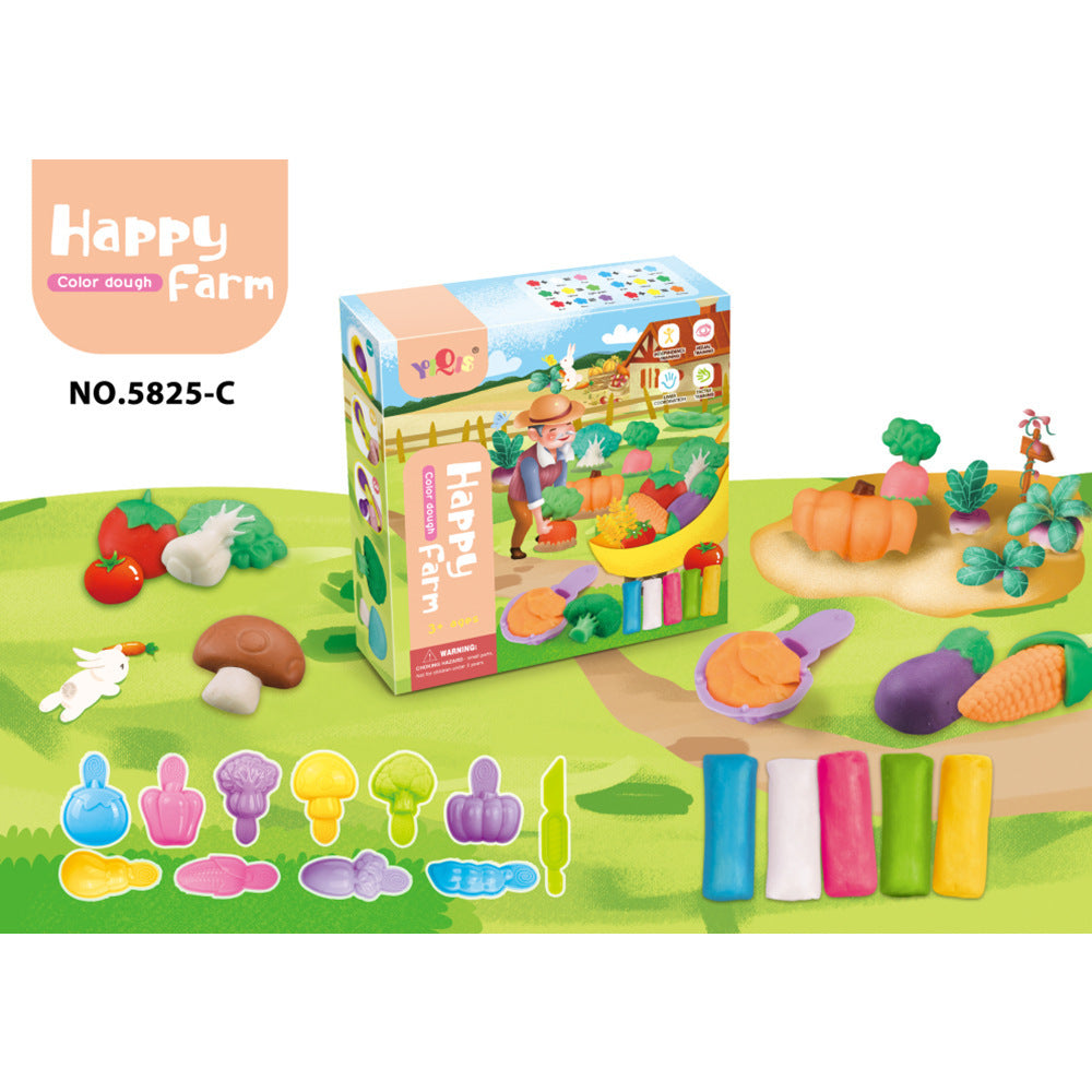 Wholesale Color Clay Toy Set Parent-child Early Education DIY Play House Scene Making Dinosaur Mold
