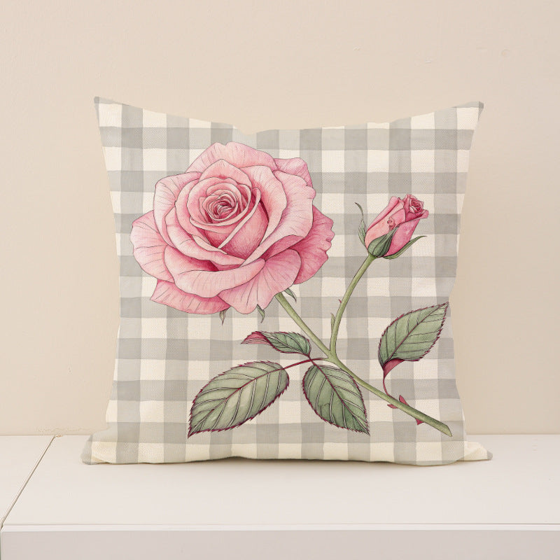 Wholesale Pink Suit Valentine' s Day Pillow Cover  Linen Letter Print