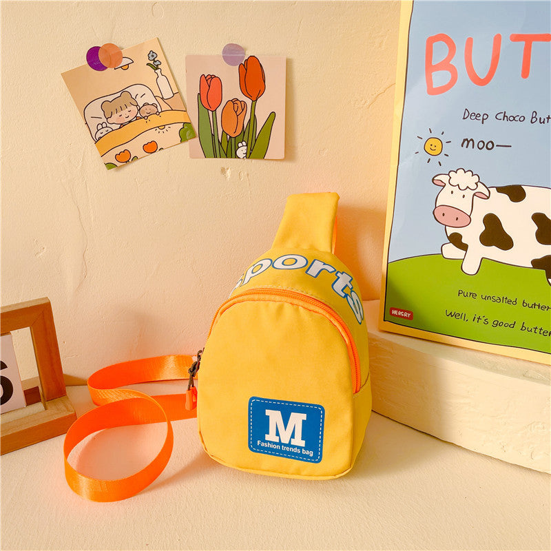 Wholesale Oxford Cloth Color Contrast Printing Letter Children's Bag