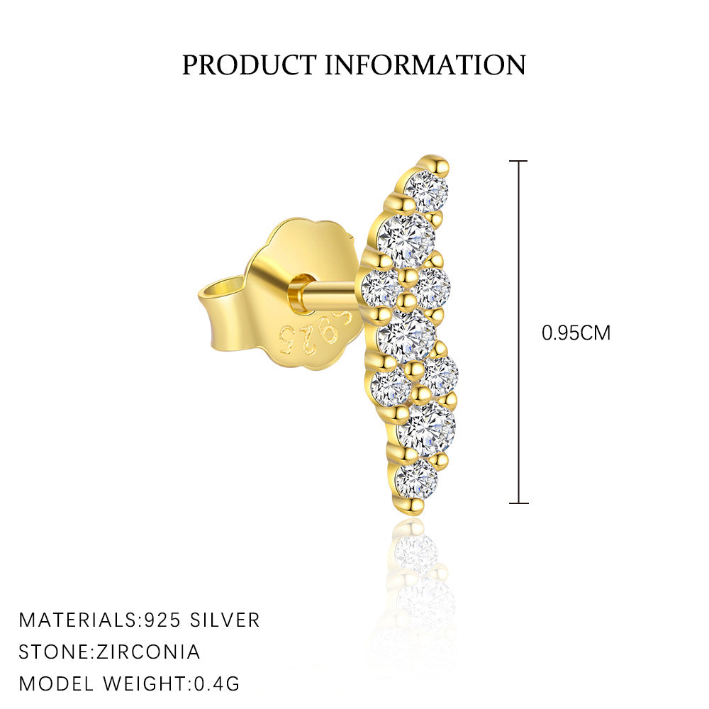 Wholesale Geometric Water Drop Zircon Earrings Ear Studs