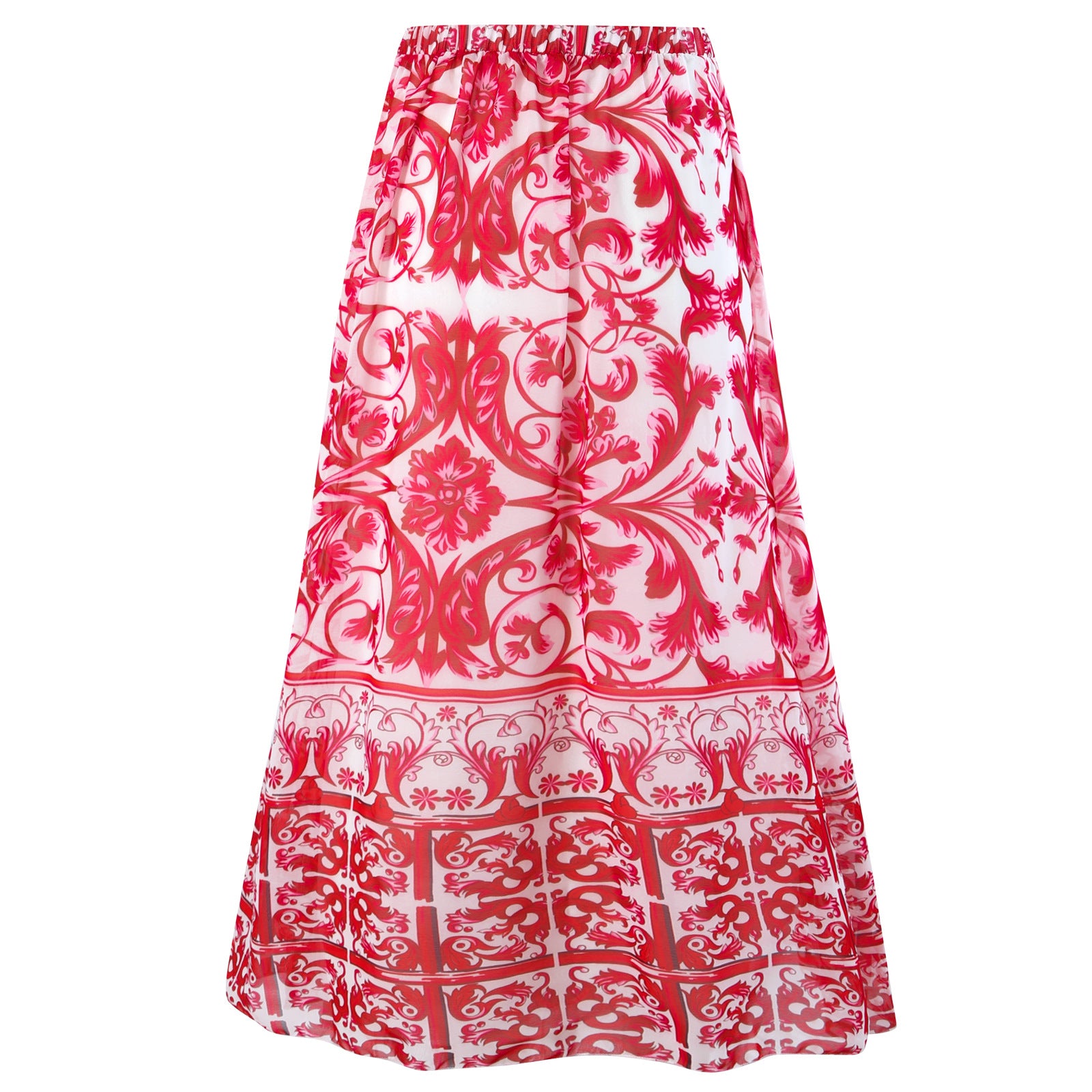 Wholesale Hot Spring Sexy One-piece Conservative Printed Swimsuit Wrap Skirt Suit