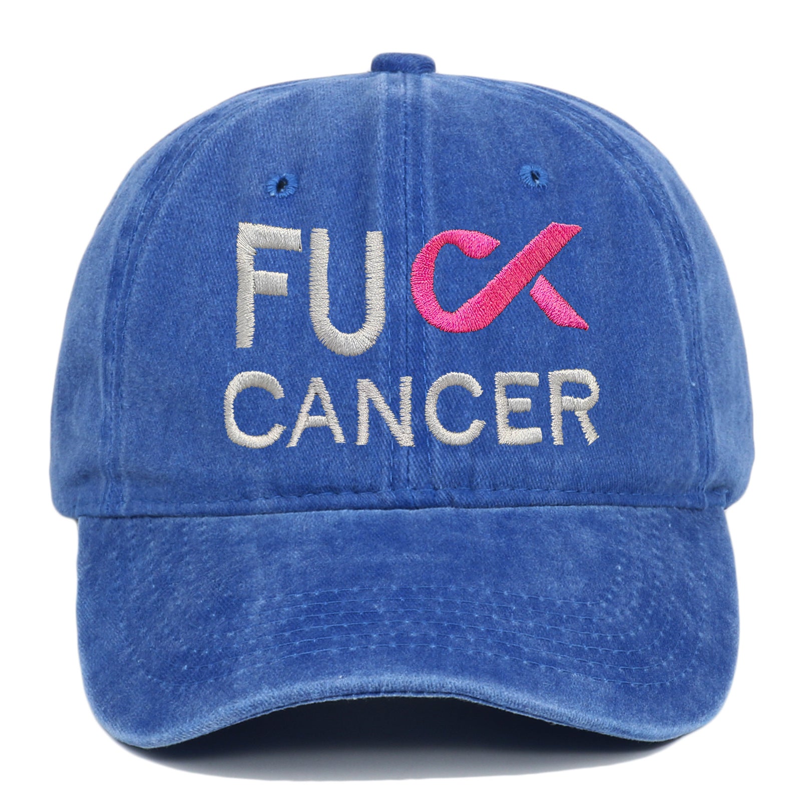 Wholesale Washed Embroidered Breast Cancer Baseball Caps