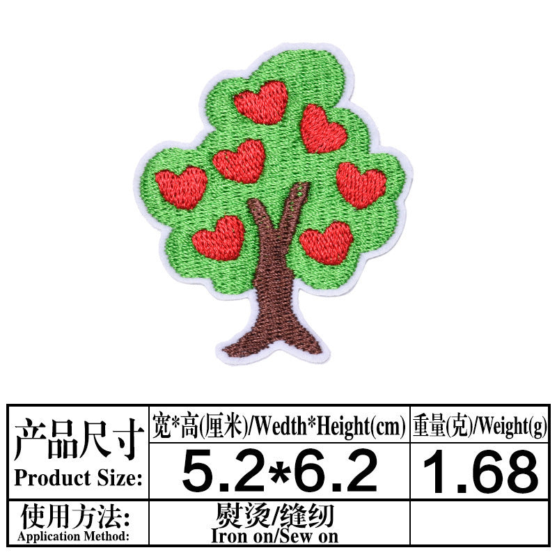 Wholesale Embroidered Fruit Patches 9 Styles Strawberry Cherry Cloth Applique For Clothing Bags Hats DIY Fashion Accessory