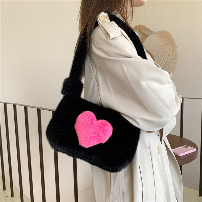 Wholesale Autumn and Winter Plush Bag Single Shoulder Fur Bag