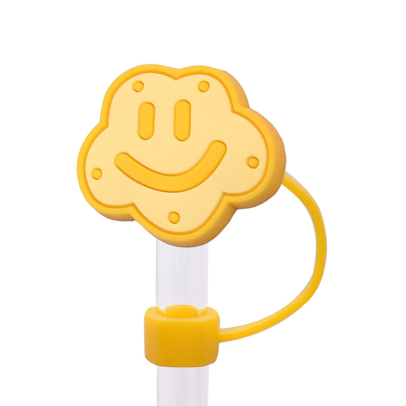 Wholesale  Random 100pcs/pack   Cute food internet celebrity straw cover  Straw Tube Cap