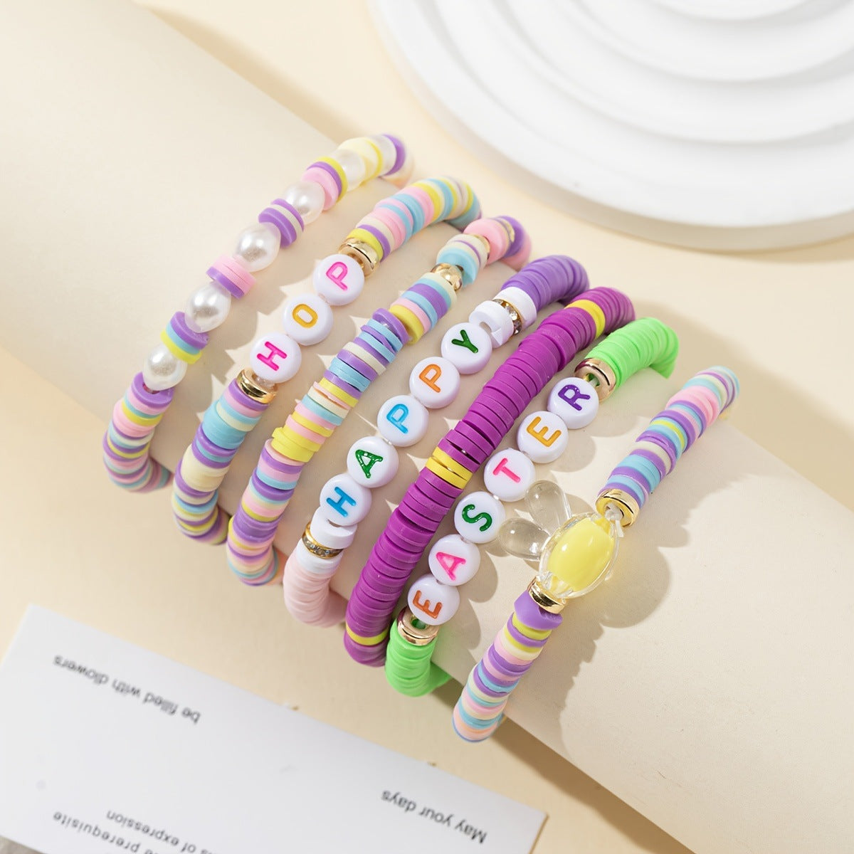 Wholesale Easter Rabbit Carrot Easter Egg Soft Ceramic Bracelet