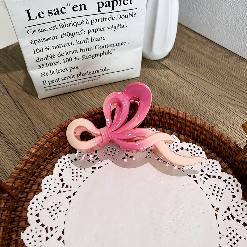 Wholesale Gradient Bow Hairpin Shark Grip Clip