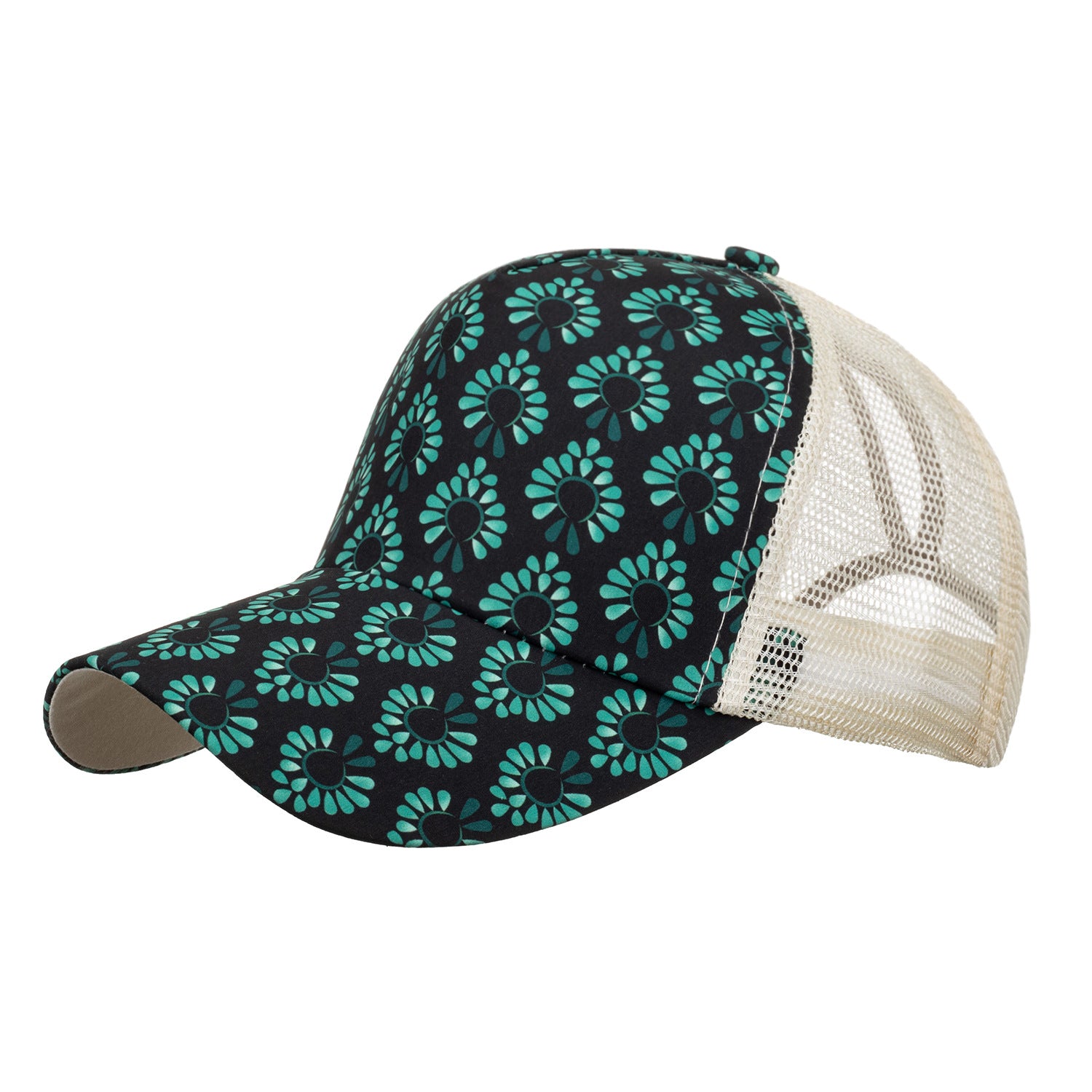 Wholesale flower cloth horsetail hole baseball cap
