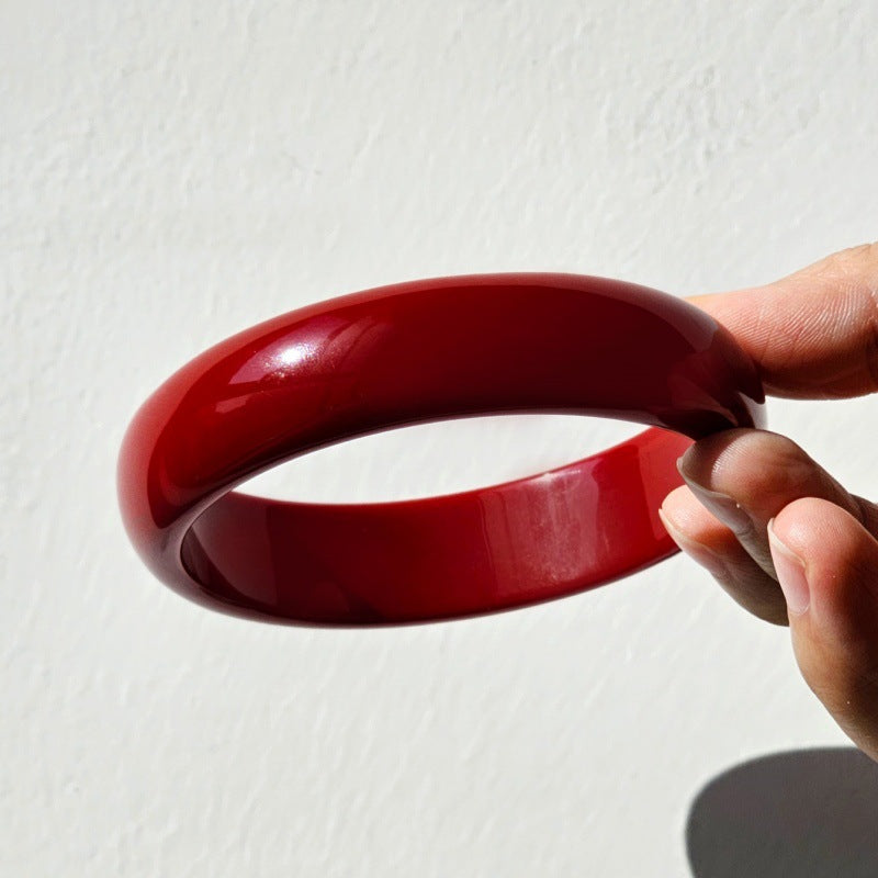 Wholesale New Stylish Transparent Red Resin Style Stacked Bracelet