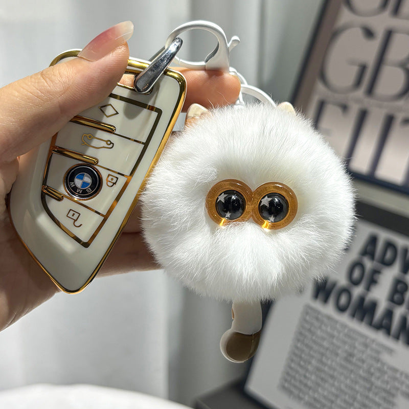 Wholesale Cute kitten fur ball car key chain