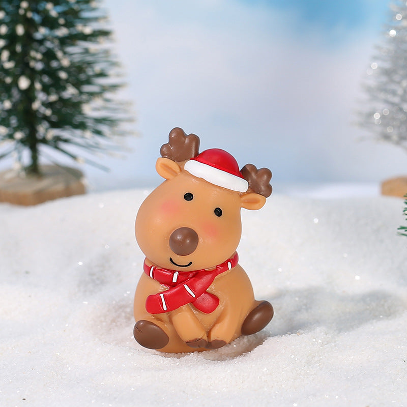 Wholesale Christmas decoration micro landscape snow scene resin ornaments