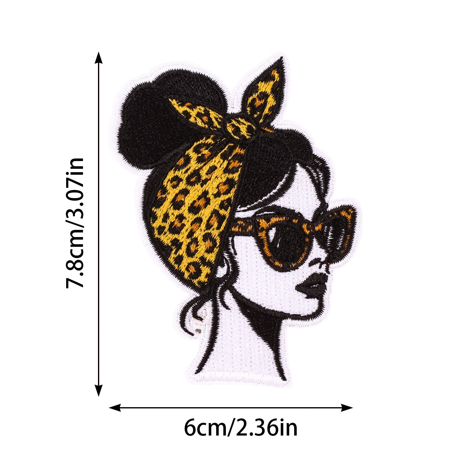 Wholesale Polyester Cotton Embroidered Leopard Patch Iron On Decorative DIY Applique For Clothes Bag Towel Fashion Accessory