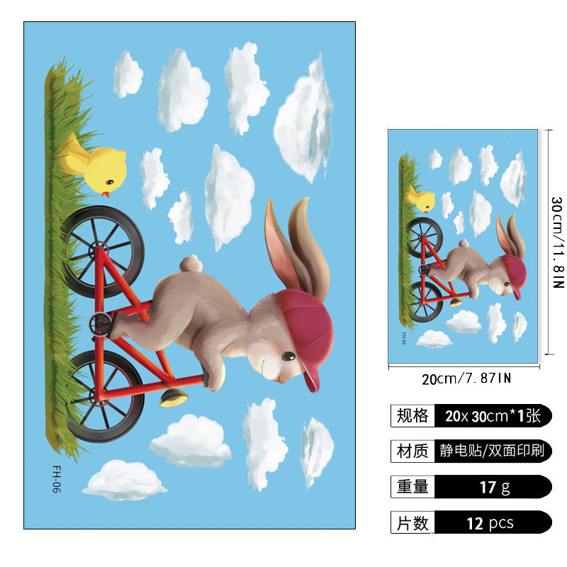 Wholesale PVC Easter Window Static Decoration Sticker