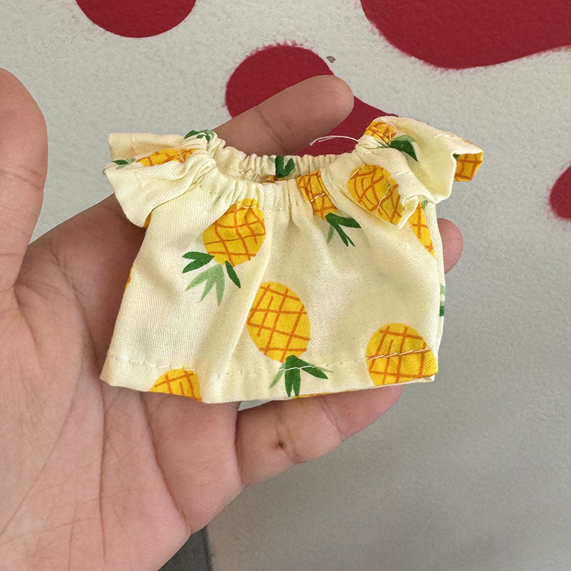 Wholesale Little Skirt  Can Wear Floral Dress 10cm Pendant Doll Clothes Accessories