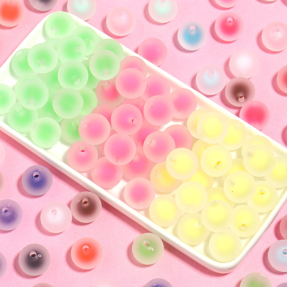 Wholesale 200pcs 16mm colored frosted acrylic beads