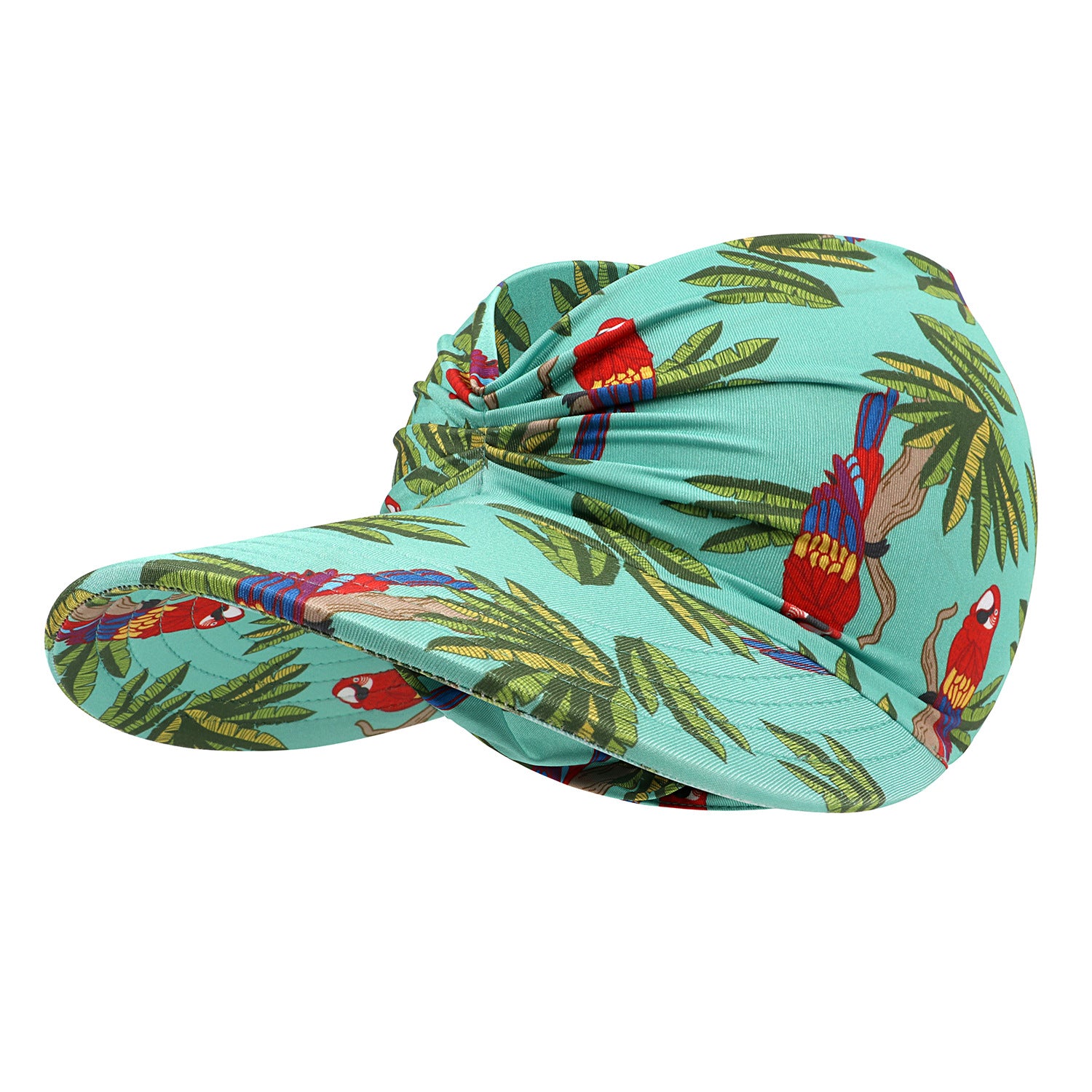 Wholesale New Summer Printed Sun Protection UV Large Brim Face Covering Outdoor Swimming Cap