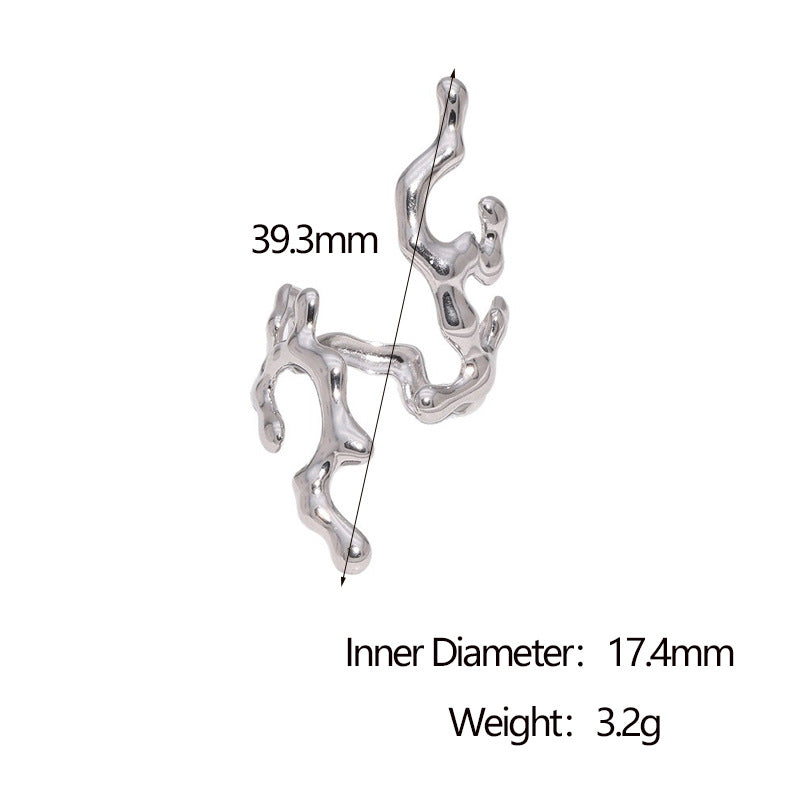 Wholesale Stainless Steel Ring  Simple Style Opening Adjustable Rings