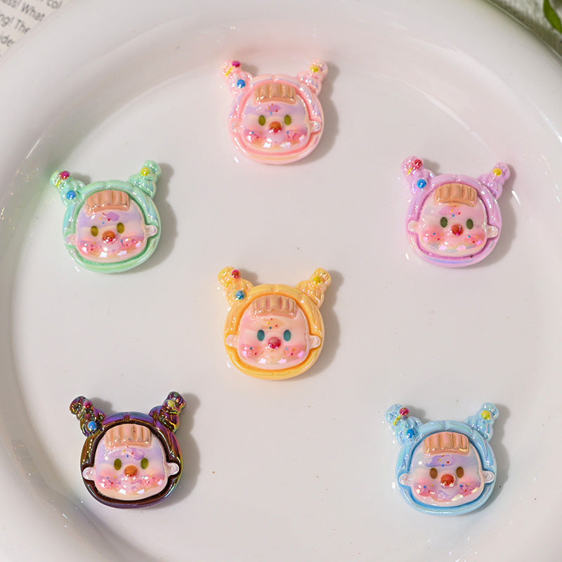 Wholesale 10pcs/pack  Cartoon cute doll head scattered beads  Acrylic Beads