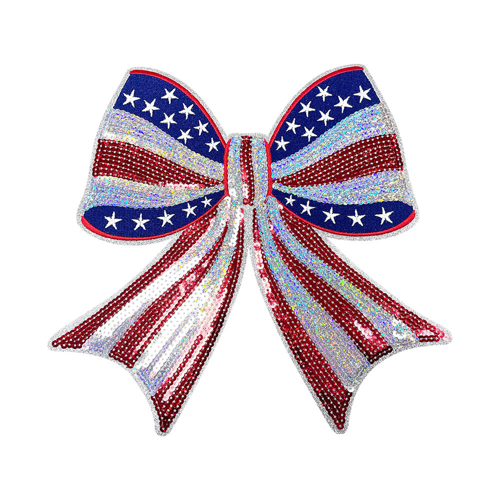 Wholesale 250Th Anniversary USA Independence Day Sequin Patch American Flag Embroidered Iron On DIY Craft Supply Boutique Resale Gift