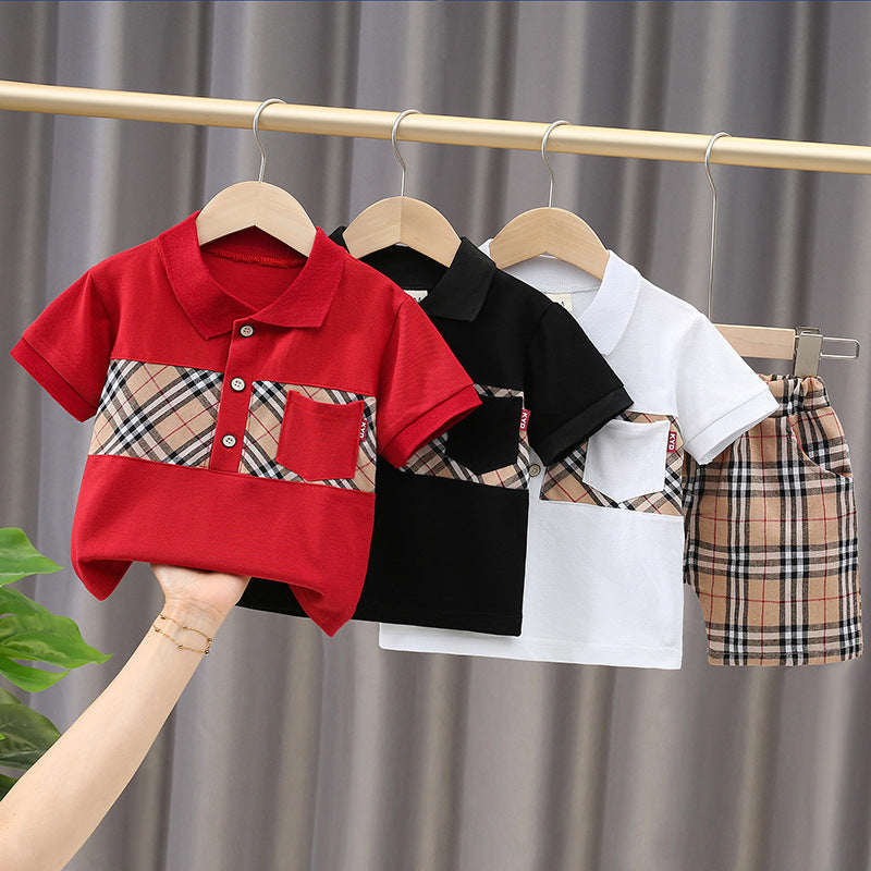 Wholesale of Boys' Cotton Polo Shirts and Shorts Sets