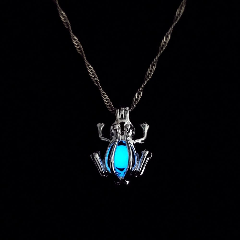 Wholesale Halloween Little Frog Luminous Necklace