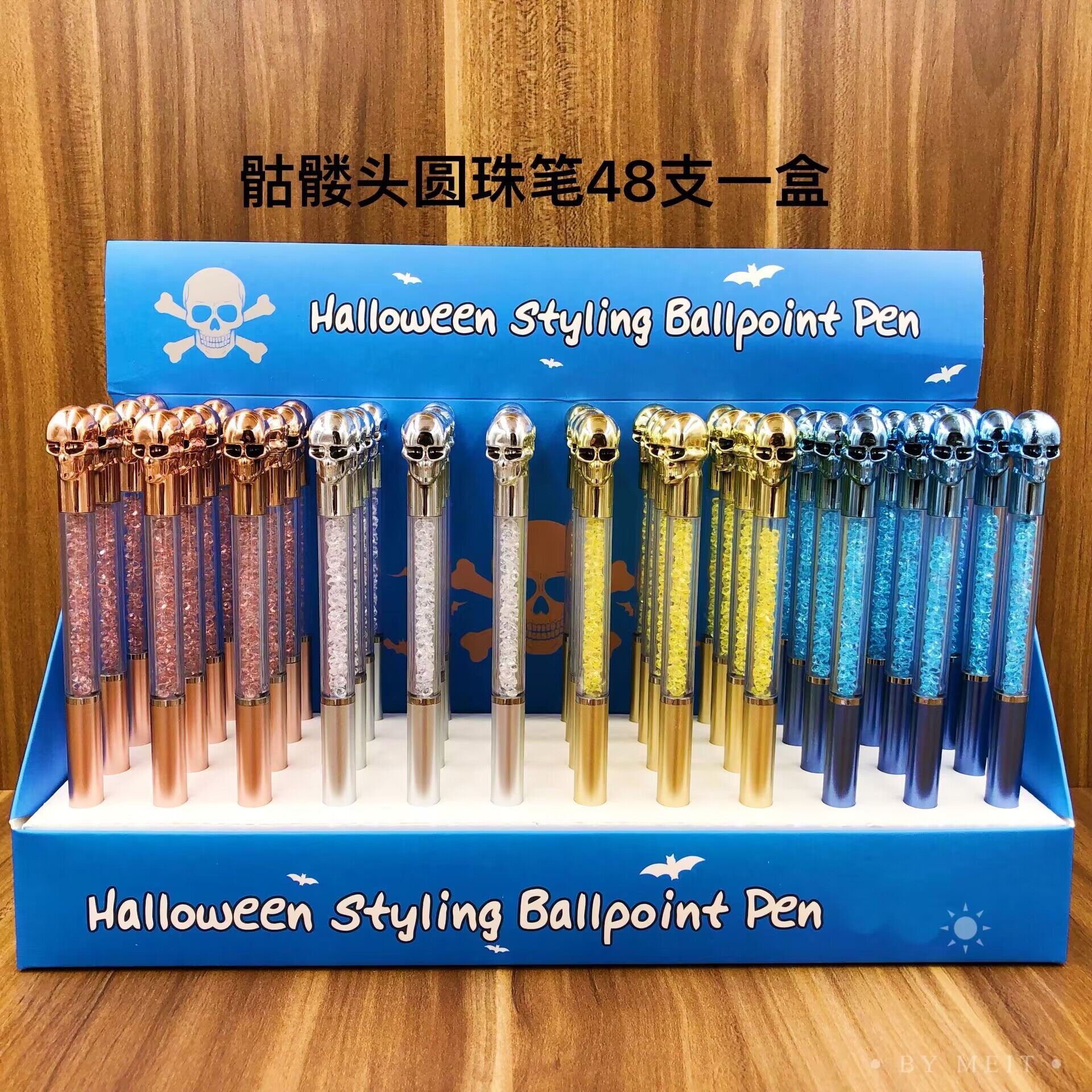 Wholesale 48pcs Cartoon Christmas Crystal Diamond Revolving Ballpoint Pen