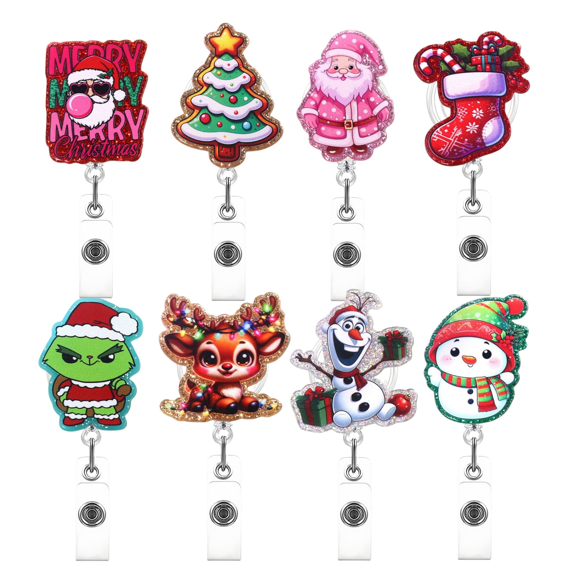 Wholesale Funny Christmas Tree Badge Reels