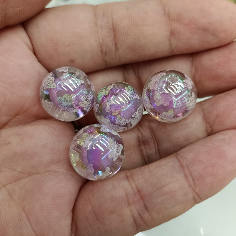 Wholesale 200pcs 16mm Personalized UV Plated White Butterfly Jewelry Accessories Beads