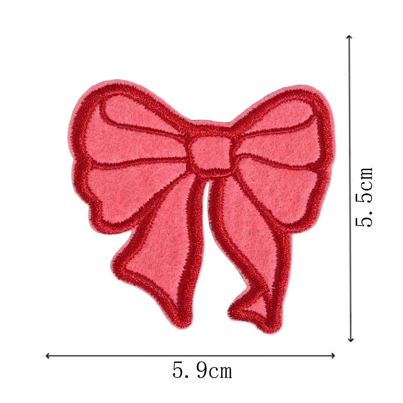 Wholesale Red diverse bow embroidery DIY Patches