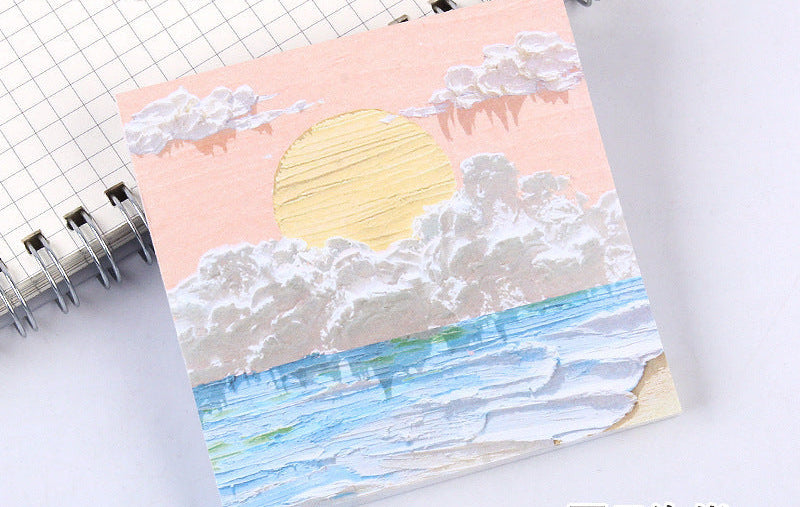 Wholesale Colorful oil painting style sticky notes