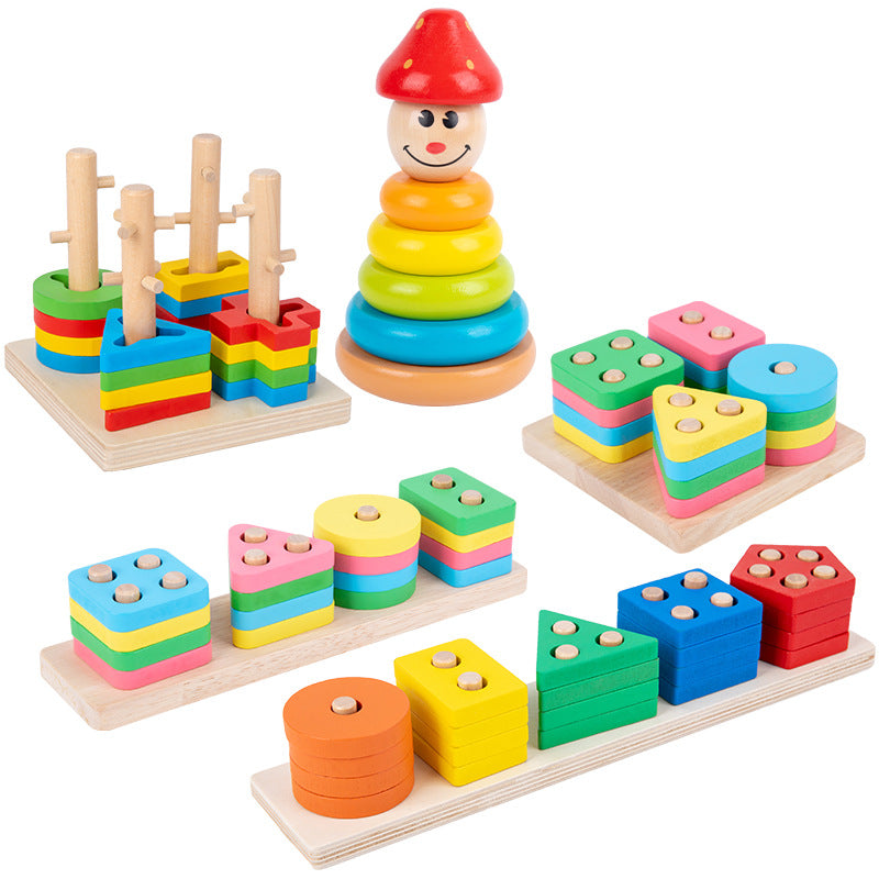 Wholesale Cognitive Children Montessori Early Education Training Color Matching Fun Folding Music Building Blocks