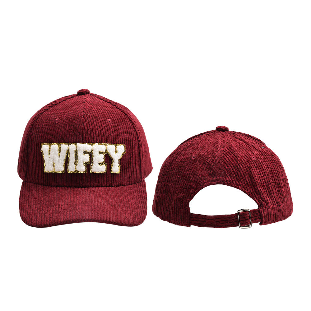 Wholesale Polyester WIFEY Letter Baseball Cap
