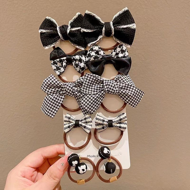 Wholesale Multi Piece Set Autumn and Winter Plush Hair Clip, Children's Coffee Color Cute Forehead Bangs Hair Clip