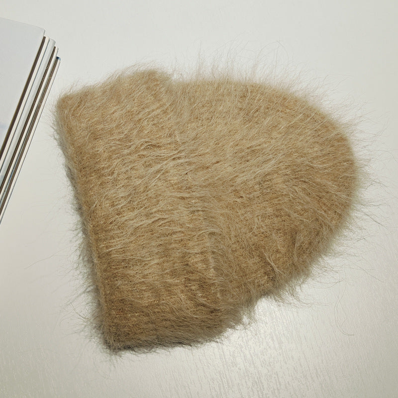 Wholesale Autumn and Winter High-end Warm Furry Long-haired Alpaca Wool Hat