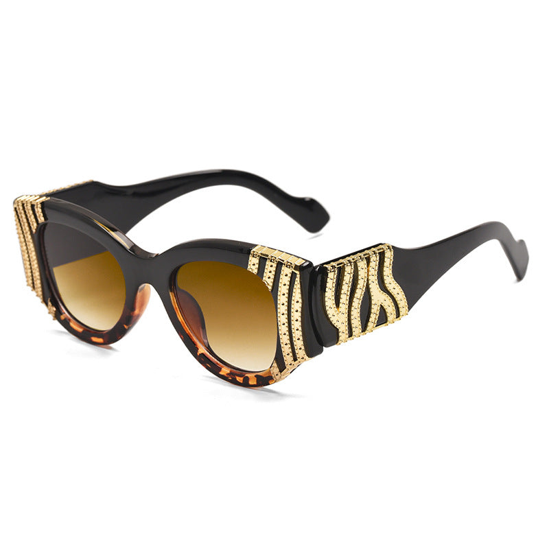 Wholesale Heavy metal retro sunglasses outdoor sun protection sunglasses