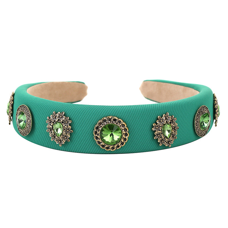 Wholesale Simple Diamond Flower Fabric Headband