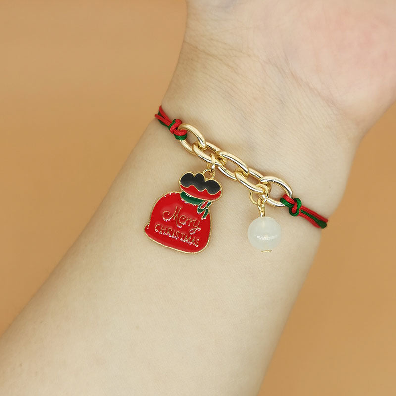 Wholesale Luminous Christmas Alloy Woven Bracelets