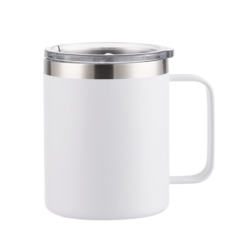 Wholesale Tumbler 12oz Stainless Steel Handle Insulated Solid Color Mug