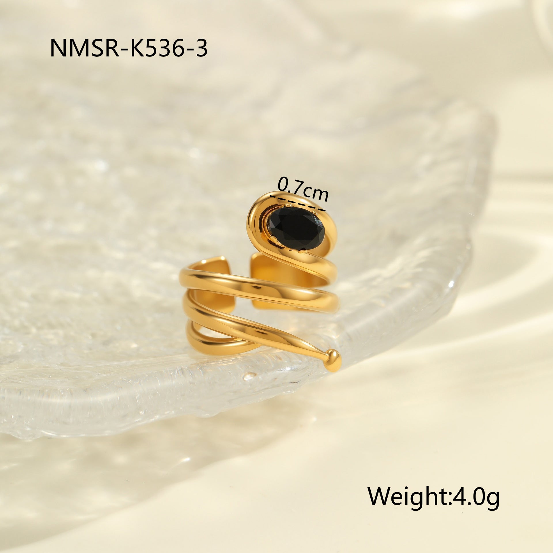 Wholesale light luxury ring that does not fade open ring