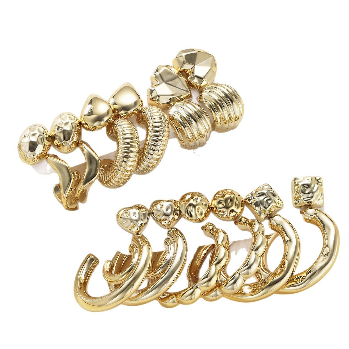 Wholesale 12pcs Irregular teardrop heart earrings  set