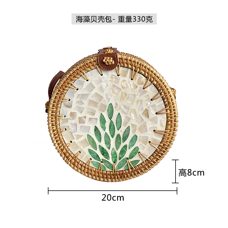 Wholesale Cross-body Colorful Shell Retro Handwoven Shoulder Bag
