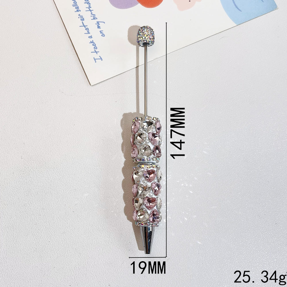Wholesale 5pcs Heavy Heart Full of Diamond Fancy Beadable Pens