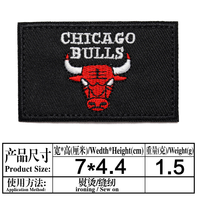 Wholesale Twill Embroidered Patch Team Badge Rectangular Decorative Accent For Bags Clothing Towels