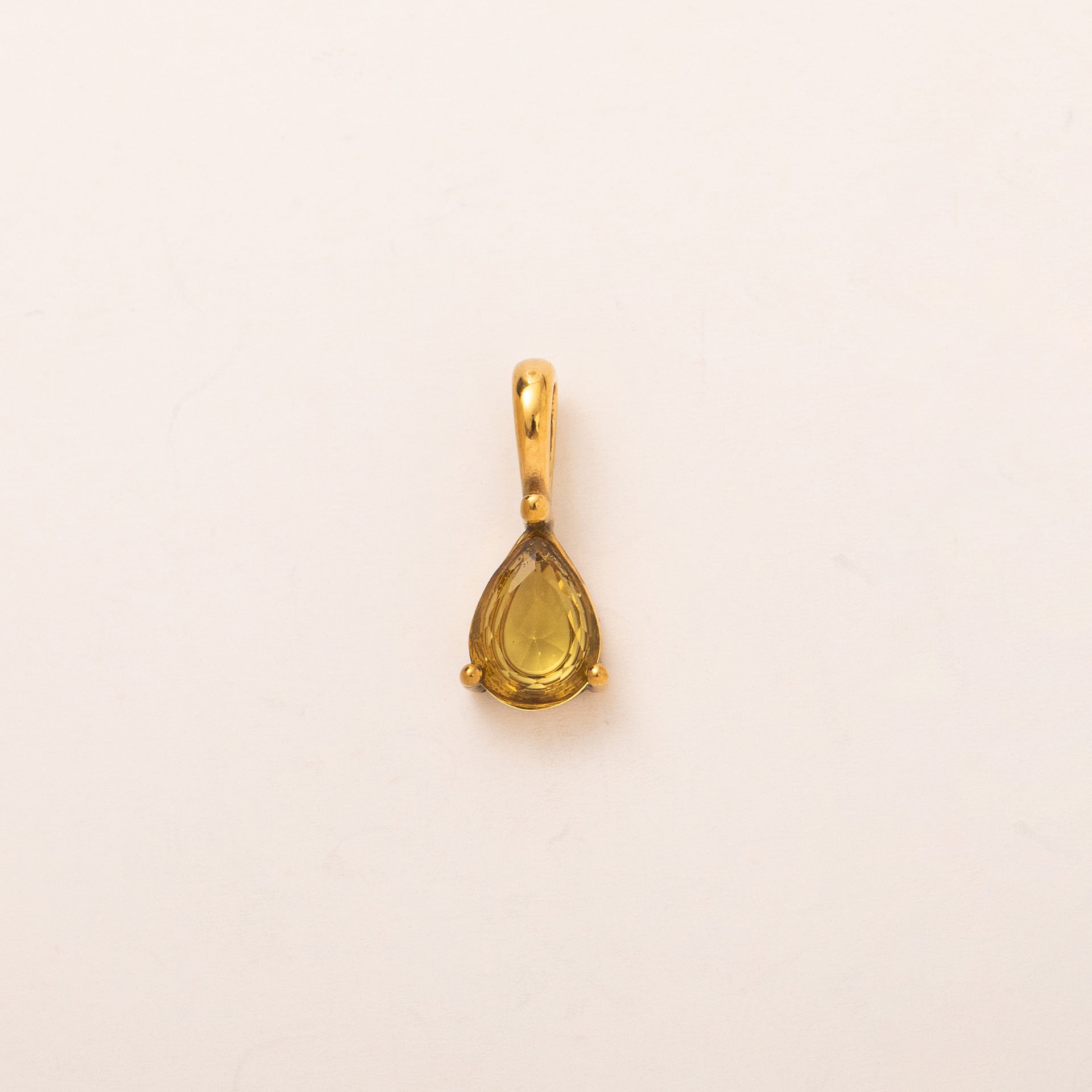Wholesale Titanium Steel January Birthstone Drop Pendant Necklace 18K Gold Tone Stylish Jewelry Accessory For Gift And Daily Wear