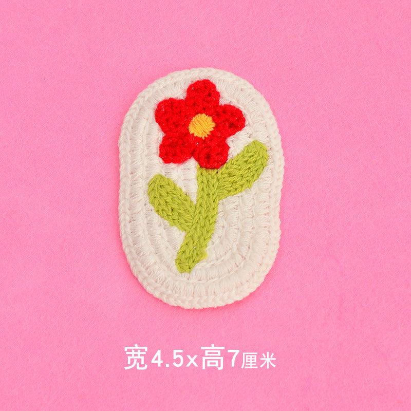 Wholesale Cute Cartoon Embroidered Fabric Patches With Floral And Fruit Designs For Clothing And Bags